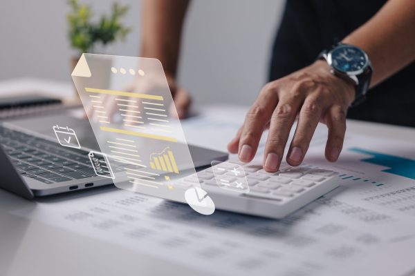 Financial statements, preparation of reports Financial reporting concept, digital accounting, audit and financial research, accounting report.